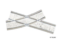 Tillig-87168 Gleis Trambahn H0m Bogenkreuzung Rechts Pflaster
