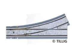 Tillig-87083 Gleis Trambahn H0m Weiche R 250 Links Pflaster