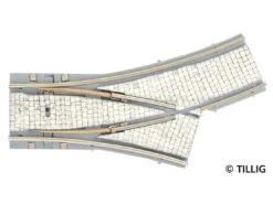 Tillig-87143 Gleis Trambahn H0m Y-Weiche R204/R250 Links Pflaster