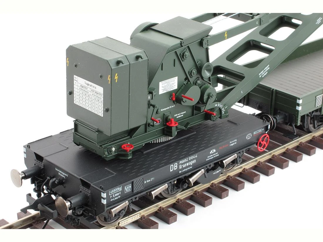 Lenz 42450-02 Güterwagenset Kran Wyhlen 10tmit Kranschutzwagen DB Digital Spur 0 – Bild 3