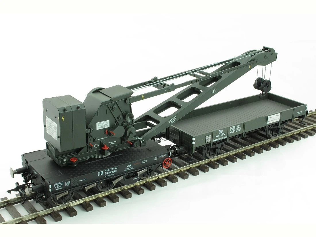 Lenz 42450-02 Güterwagenset Kran Wyhlen 10tmit Kranschutzwagen DB Digital Spur 0 – Bild 4