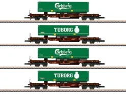 Märklin 82290 Güterwagenset Taschenwagen Tuborg Carlsberg AAE Cargo 4x Spur Z