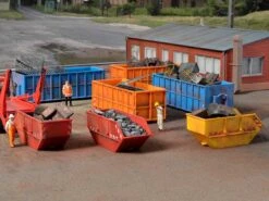 Kibri 38648 H0 Deko-Set Absetzcontainer