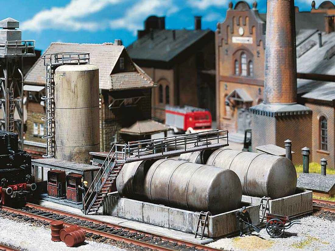 Faller 120157 H0 Öllager Mit Dieseltankstelle & Ölkran