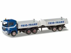 Herpa 071529 LKW MAN TGS Tandem-Baukipper-Hängerzug Trio-Trans 1:50