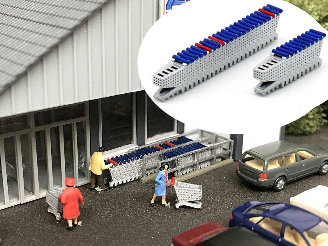 Modellbahn Union MU-TT-A50306 TT Einkaufswagen Set 3 Fertigmodell – Bild 2