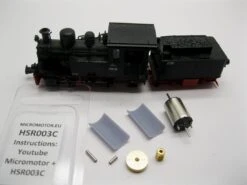 Micromotor HSR003C Umbausatz Glockenankermotor Roco H0e Dampflok